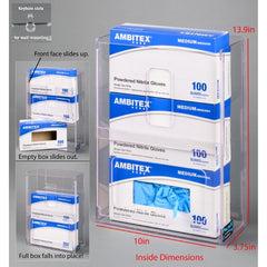 Poltex Inc HOLDER, GLOVE VISUAL MGMT WALLMOUNT 3BOX