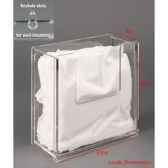 Poltex Inc Wiper Holder Clear Acrylic Manual One Compartment Wall Mount - M-1187540-4972 - Each