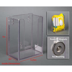Poltex Inc Wipe Bag Holder Clear PETG Manual One Package Wipes Magnet Mount - M-1187541-1109 - Each