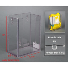 Poltex Inc Wipe Bag Holder Clear PETG Manual One Package Wipes Wall Mount - M-1187542-4303 - Each