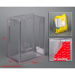 Poltex Inc Wipe Bag Holder Clear PETG Manual One Package Wipes VHB Tape Mount - M-1187543-2364 - Each