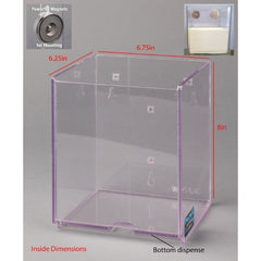 Poltex Inc Wipe Dispenser Clear PETG Manual Wypall L40 1/4 Fold Wipes Magnet Mount - M-1187550-2499 - Each