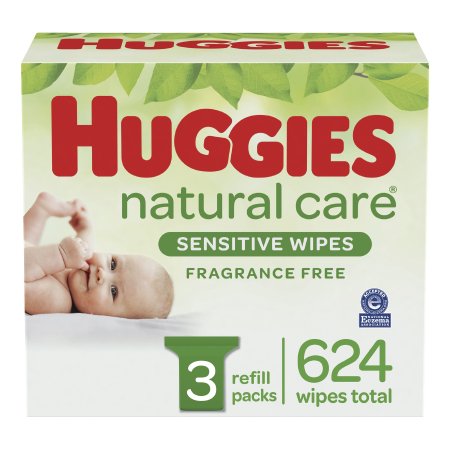 Kimberly Clark Baby Wipe Huggies® Natural Care® Soft Pack 99% Water Unscented 624 Count