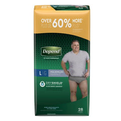 Kimberly Clark Male Adult Absorbent Underwear Depend® FIT-FLEX® Pull On with Tear Away Seams Large Disposable Heavy Absorbency - M-1188021-2571 - Pack of 28