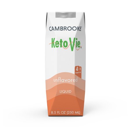Cambrooke Therapeutics Ketogenic Oral Supplement KetoVie® 4:1 Unflavored 8.5 oz. Carton Ready to USe