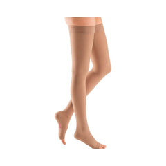 Mediusa Compression Stocking mediven plus Thigh High Size 6 Beige Open Toe