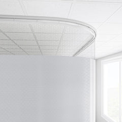 Imperial Fastener Company CURTAIN, CUBICLE ANTIMICROBIALSUMMIT/WHT 80"X144" D/S