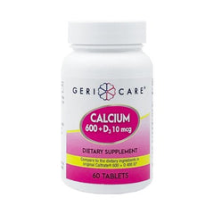 Joint Health Supplement Geri-Care Calcium / Vitamin D 600 mg - 400 IU Strength Tablet 60 per Bottle