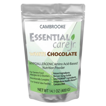 Cambrooke Therapeutics Amino Acid Based Pediatric Oral Supplememt / Tube Feeding Formula Essential Care Jr.™ White Chocolate Flavor 14.1 oz. Pouch Powder