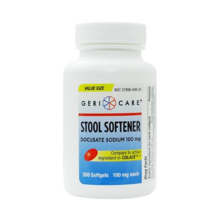 Stool Softener Geri-Care® Softgel 200 per Bottle 100 mg Strength Docusate Sodium