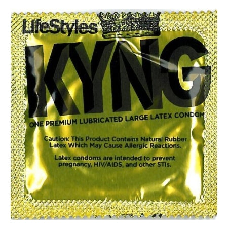 Sxwell USA Condom Lifestyles® Kyng Gold Lubricated Large 1,000 per Case - M-1195868-467 |  Case of 1000