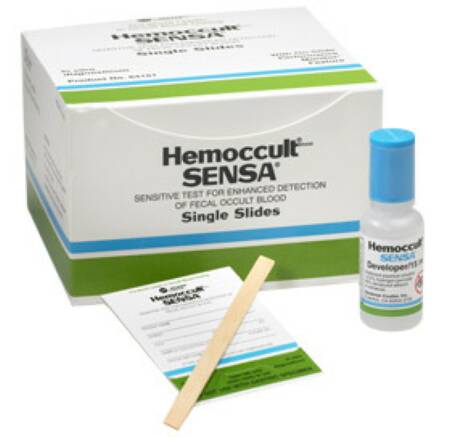 Hemocue Rapid Test Kit Hemoccult® Sensa® Single Slides Colorectal Cancer Screening Fecal Occult Blood Test (FOBT) Stool Sample 100 Tests
