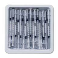 Becton Dickinson Allergy Tray PrecisionGlide™ 1 mL 26 Gauge 1/2 Inch Attached Needle Without Safety - M-188450-3512 - Case of 40