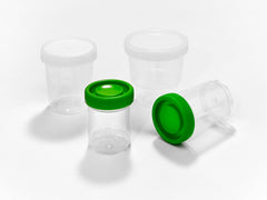 Caplugs Specimen Container Polypropylene 150 mL (5 oz.) Screw Cap Unprinted Sterile - M-918483-3367 - Case of 100