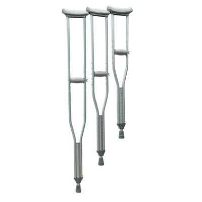Graham-Field Underarm Crutches Combo Pack Lumex® Universal Aluminum Frame Youth / Adult / Tall Adult 300 lbs. Weight Capacity Push Button Adjustment - M-1111656-1821 - Case of 8