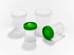 Caplugs Specimen Container Polypropylene 120 mL (4 oz.) Screw Cap Unprinted NonSterile - M-893799-2923 - Case of 500