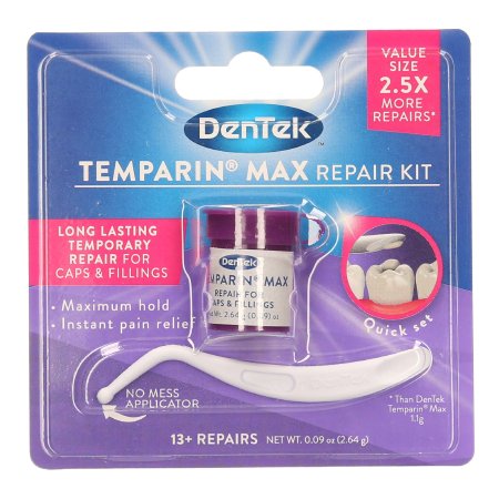 Med Tech Products Temporary Cap and Filling Repair DenTek Temparin® Max For Fillings, Crowns, Inlays M-1202975-4649 | Each
