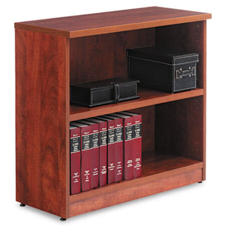 Alera® Alera Valencia Series Bookcase, Two-Shelf, 31 3/4w x 14d x 29 1/2h, Med Cherry