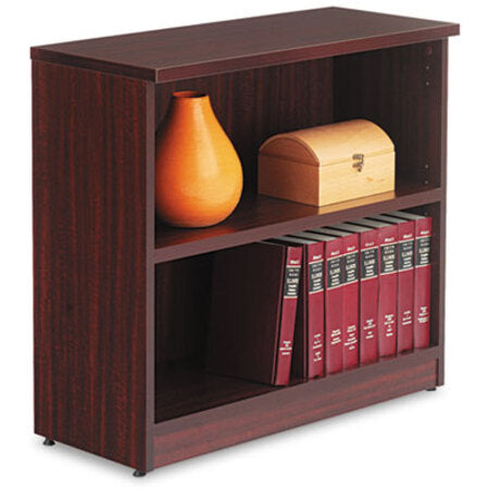 Alera® Alera Valencia Series Bookcase, Two-Shelf, 31 3/4w x 14d x 29 1/2h, Mahogany