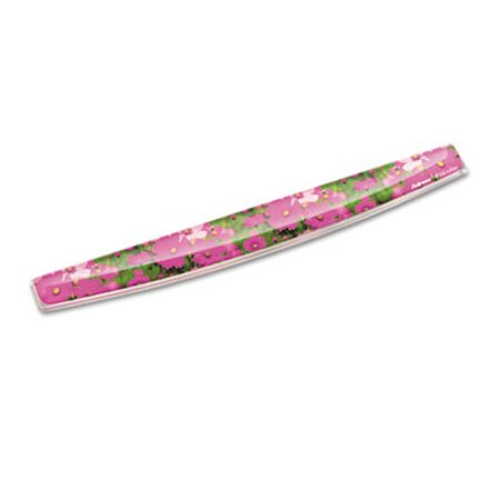 Fellowes® Gel Keyboard Wrist Rest w/Microban Protection, 18 9/16 x 2 5/16, Pink Flowers