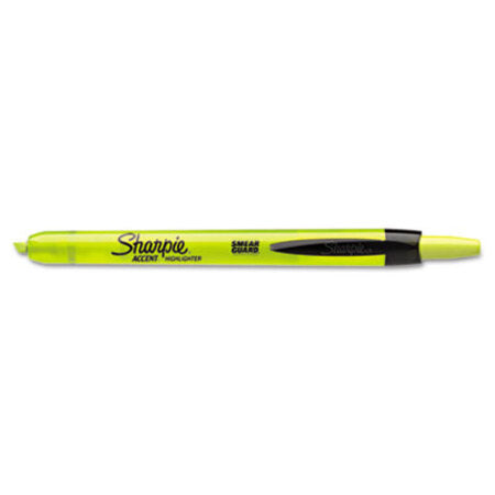 Sharpie® Retractable Highlighters, Chisel Tip, Fluorescent Yellow, Dozen