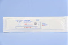 Suture with Needle Prolene Nonabsorbable Uncoated Blue Suture Monofilament Polypropylene Suture Size 4 - 0 36 Inch Suture Double-Armed 17 mm Length 1/2 Circle Taper Point Needle