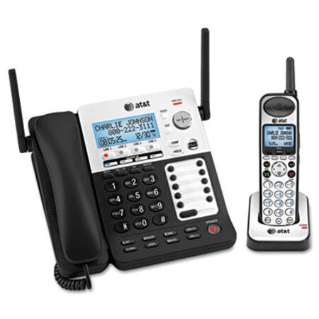 T® SB67138 DECT 6.0 Phone/Answering System, 4 Line, 1 Corded/1 Cordless Handset