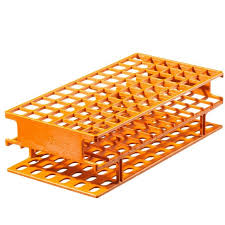 Fisher Scientific Test Tube Rack Nalgene™ Unwire™ 72 Place 13 to 16 mm Tube Size Orange 20 X 10.2 cm - M-479012-2782 - Each