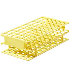 Fisher Scientific Test Tube Rack Nalgene™ Unwire™ 72 Place 13 to 16 mm Tube Size Yellow 20 X 10.2 cm - M-479013-1662 - Each