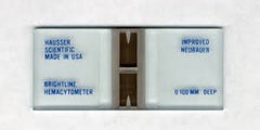 Fisher Scientific Hemacytometer Counting Chamber Hausser Scientific™ Bright-Line™ 0.1 µL, Bright Line Grid, 0.01 cm Depth For Accurate White Blood Cell, Red Blood Cell, and Platelet Counts - M-510044-4191 - Each