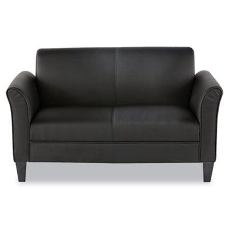 Alera® Alera Reception Lounge Furniture, Loveseat, 55.5w x 31.5d x 32h, Black