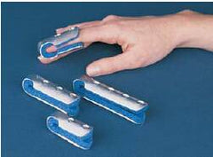 Bird & Cronin Finger Cot Splint One Size Fits Most Without Fastening Finger Blue / Silver