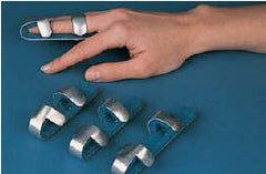 Bird & Cronin Finger Splint Small Fold-Over Blue / Silver