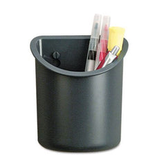 Universal® Recycled Plastic Cubicle Pencil Cup, 4 1/4 x 2 1/2 x 5, Charcoal