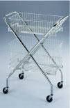 Blickman Utility Cart Metal 19.5 X 29.75 X 35 Inch Silver 2-Basket