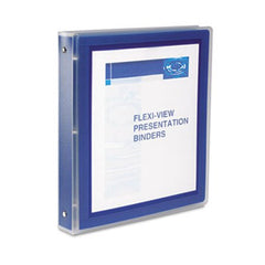 Avery® Flexi-View Binder with Round Rings, 3 Rings, 1" Capacity, 11 x 8.5, Navy Blue