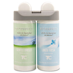 Rubbermaid® Commercial Microburst Duet Refills, Gentle Breeze/Linen Fresh, 3 oz, 4/Carton