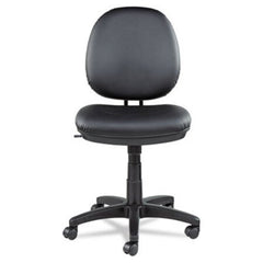 Alera® Alera Interval Series Swivel/Tilt Bonded Leather Task Chair, Supports up to 275 lbs, Black Seat/Black Back, Black Base