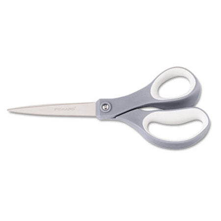 Fiskars® Everyday Titanium Softgrip Scissors, 8" Long, 3.1" Cut Length, Gray, Straight Handle