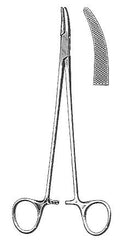 BR Surgical Needle Holder 8-1/4 Inch Length Curved Serrated Jaw Finger Ring Handle - M-493199-3398 - Each