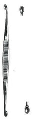 BR Surgical Bone Curette HerMann Medizintechnik Williger 5-1/4 Inch Length Double-ended Handle Size 00 Tip / Size 0 Tip Oval Cup Tip - M-494984-3234 - Each