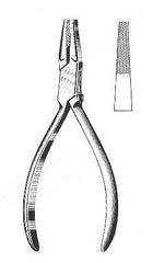 BR Surgical Flat Nose Pliers 5-1/2 Inch Stainless Steel Serrated Jaws - M-495020-2104 - Each