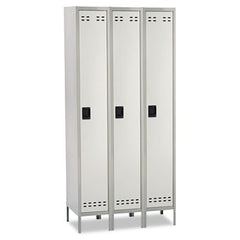 Safco® Single-Tier, Three-Column Locker, 36w x 18d x 78h, Two-Tone Gray