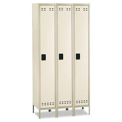 Safco® Single-Tier, Three-Column Locker, 36w x 18d x 78h, Two-Tone Tan