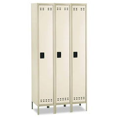 Safco® Single-Tier, Three-Column Locker, 36w x 18d x 78h, Two-Tone Tan