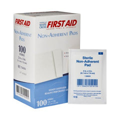 Dukal Non-Adherent Dressing American White Cross First Aid® Cotton 2 X 3 Inch Sterile