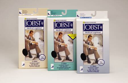 BSN Medical Compression Stocking JOBST® for Men Knee High Large Khaki Closed Toe