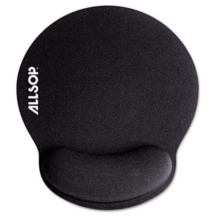 Allsop® MousePad Pro Memory Foam Mouse Pad with Wrist Rest, 9 x 10 x 1, Black