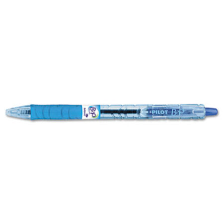 Pilot® B2P Bottle-2-Pen Retractable Ballpoint Pen, 0.7mm, Blue Ink, Translucent Blue Barrel, Dozen