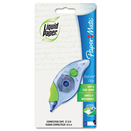 Paper Mate® Liquid Paper® DryLine Grip Correction Tape, Non-Refillable, 1/5" x 335"